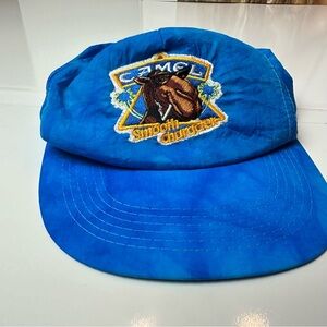 Vintage 80s 90s Joe Cool Snoopy Peanuts Hat Gold Medal  Blue Snapback Cap